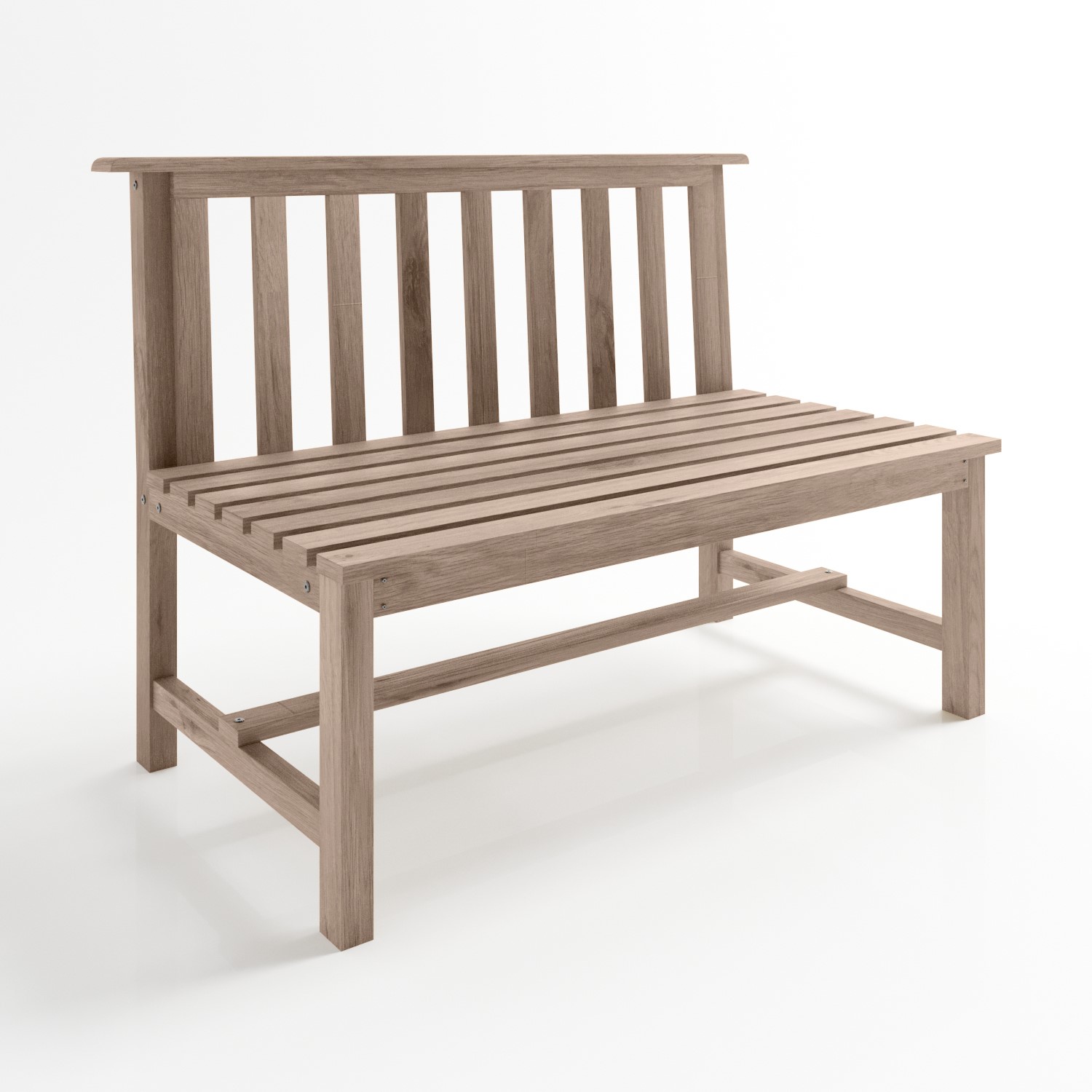 Read more about 2 seater wooden garden bench 110 x 85 cm como